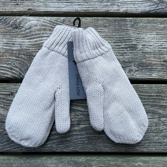 Mittens: Hot Paws Women's Knit Mittens with Fleece Lining - Picture 2 of 8